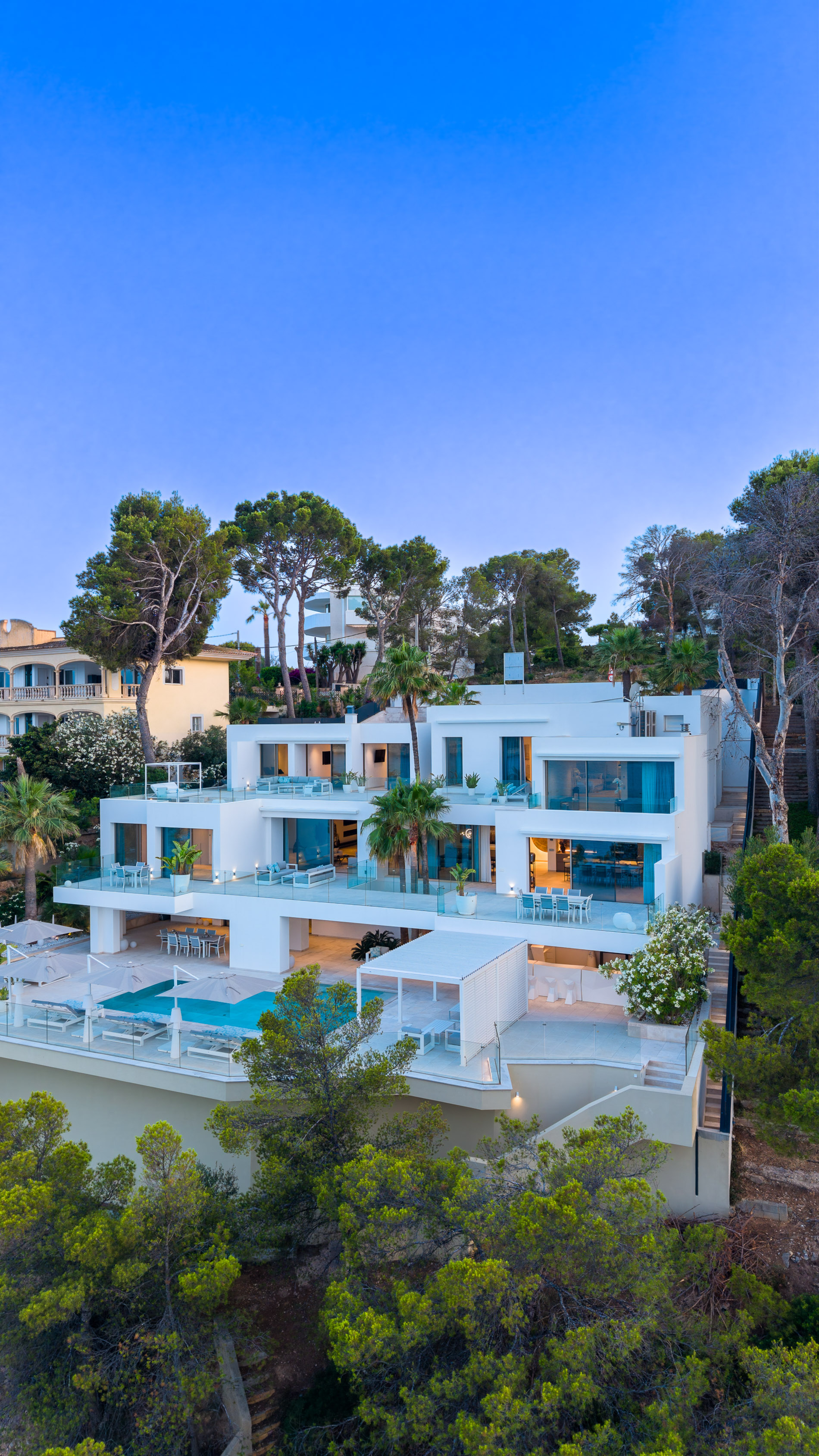 Contemporary frontline villa with direct sea access in Cala Vinyes